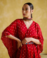 Annika - Red bandhini kaftan | 5Elements