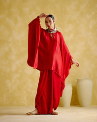 Arundhati - Red Kaftan Set | 5Elements