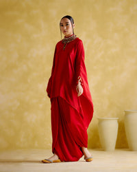 Arundhati - Red Kaftan Set | 5Elements