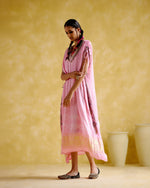 Anuradha -Kalamkari Pink Kaftan | 5Elements