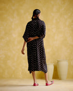 Devadarsana- Black handcrafted kaftan | 5Elements