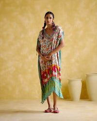 Linus- Turquoise printed kaftan | 5Elements