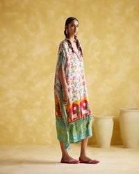 Linus- Turquoise printed kaftan | 5Elements