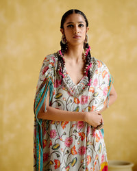 Linus- Turquoise printed kaftan | 5Elements