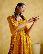 Annika - Mustard bandhini kaftan | 5Elements