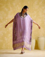 Anuradha -Kalamkari Purple Kaftan | 5Elements