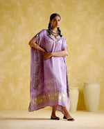 Anuradha -Kalamkari Purple Kaftan | 5Elements