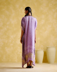 Anuradha -Kalamkari Purple Kaftan | 5Elements