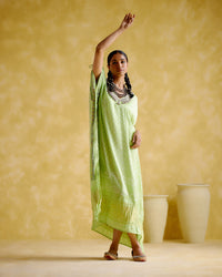 Anuradha -Kalamkari Neon Kaftan | 5Elements