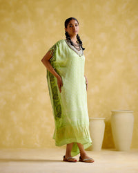 Anuradha -Kalamkari Neon Kaftan | 5Elements