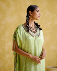 Anuradha -Kalamkari Neon Kaftan | 5Elements