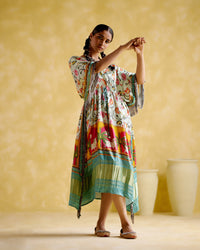 Angela-Pichwai print digital kaftan | 5Elements