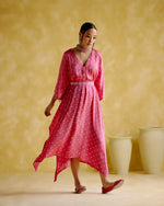 Annika - Pink bandhini kaftan | 5Elements