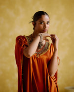 Amor- Orange kaftan dress | 5Elements