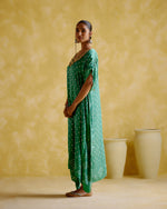 Dakshayani -Sage green kaftan | 5Elements