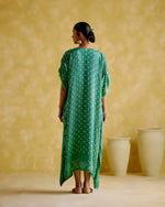 Dakshayani -Sage green kaftan | 5Elements