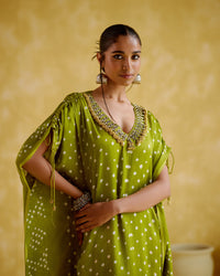 Dakshayani -Green kaftan | 5Elements