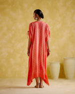 Dakshayani -Peach orange kaftan | 5Elements