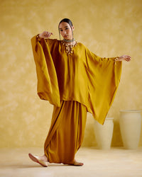 Arundhati - Yellow Kaftan Set | 5Elements