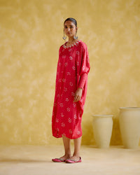 Annapoorna- Pink bandhini Kaftan | 5Elements