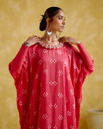 Annapoorna- Pink bandhini Kaftan | 5Elements
