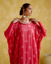 Annapoorna- Pink bandhini Kaftan | 5Elements