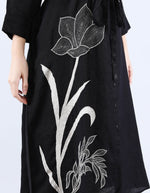 Linen Black Long Dress | Linen Bloom