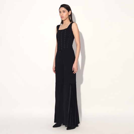 Asuka pleated pants - Black | Linetribe