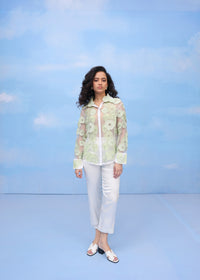 FELT FLOWERSCAPE(SHADOW LIME) | Couche by Anandini