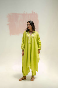 Moroccan Star Kaftan with Pants - Neon | Prahnaaya