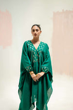 Moroccan Star Kaftan with Pants - Green | Prahnaaya