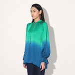 Hanako ombre top - Green Blue | Linetribe