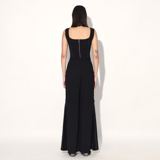 Asuka pleated pants - Black | Linetribe