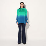 Hanako ombre top - Green Blue | Linetribe