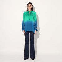 Hanako ombre top - Green Blue | Linetribe
