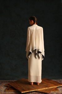 Multi-coloured yoke gather set(Off-White) | Enech