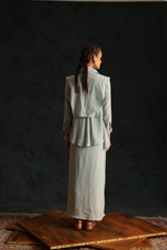 Heart shirt set with a panel waistcoat(Light blue) | Enech