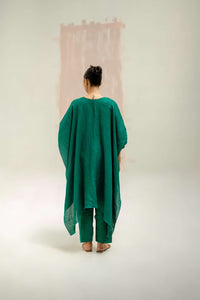 Moroccan Star Kaftan with Pants - Green | Prahnaaya