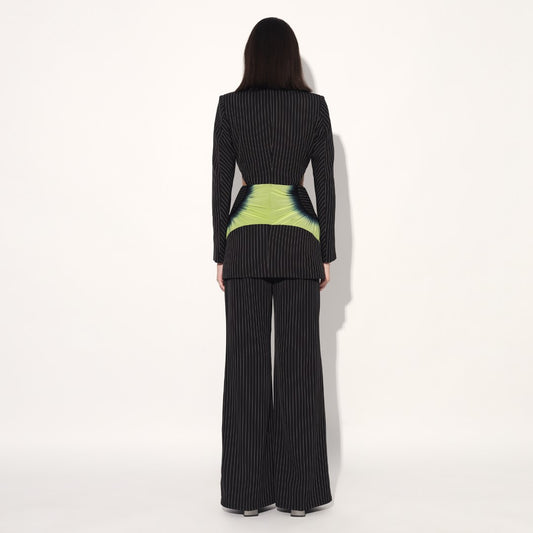 COSMIC CUT AWAY PANT SUIT - Black | Linetribe