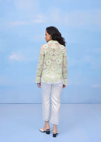 FELT FLOWERSCAPE(SHADOW LIME) | Couche by Anandini