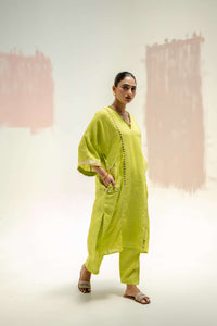 Aaram Choga Kurta with Pants - Neon | Prahnaaya