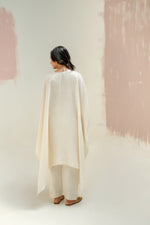 Moroccan Star Kaftan with Pants - White | Prahnaaya