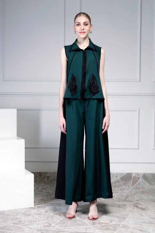 Emerald jacket set | House of Supriya