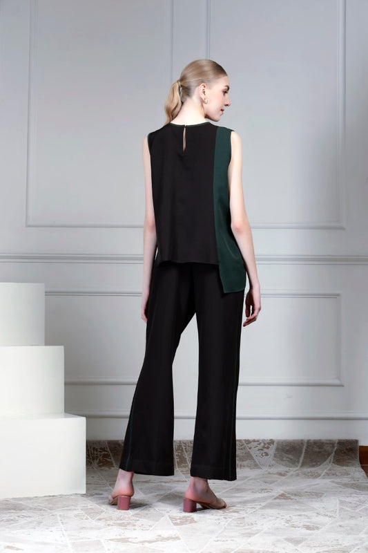 Asymmetrical top set - Black | House of Supriya