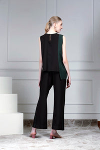 Asymmetrical top set - Black | House of Supriya