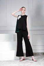 Asymmetrical top set - Black | House of Supriya
