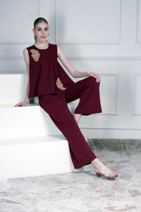 A-Line top set -Maroon | House of Supriya