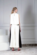 Monochrome top set with panelled pants | House of Supriya