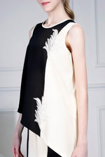 Asymmetrical monochrome top set | House of Supriya
