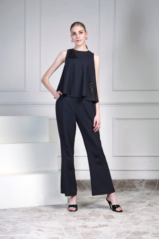 A-Line top set - Dark blue | House of Supriya